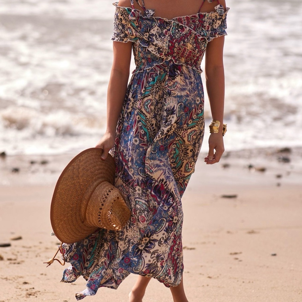 Anthropologie - Smocked Criss-cross dress